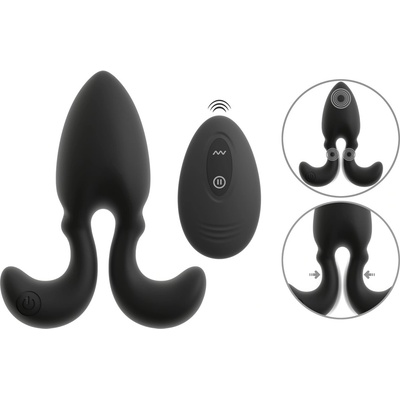 Anos RC Vibrating Butt Plug with Flexible Arms Black