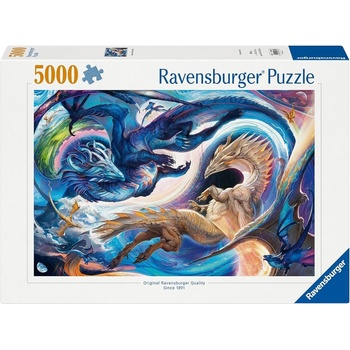 Ravensburger Пъзел Ravensburger от 5000 части - Дракон, Ден и нощ (12000813)