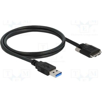Delock 87799 USB A vidlice USB B micro vidlice zlacený 1m černý