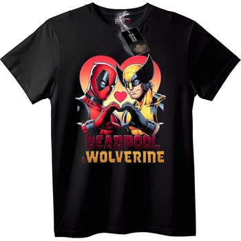 NOONEBRAND Тениска Love Deadpool & Wolverine - 5XL, Black