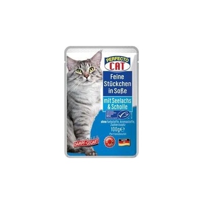 Perfecto Cat treska & platýs v omáčce 100 g