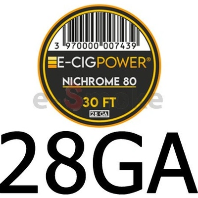 E Cig Power NICHROME 80 odporový drôt 9 m AWG 28 ga 0,32 mm