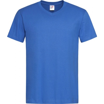 Stedman tričko Classic V-Neck Men výstřihem do V krátký rukáv modré královské jasné