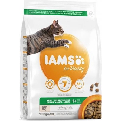 IAMS for Vitality krmivo pre dospelé mačky s lososom 1,5 kg