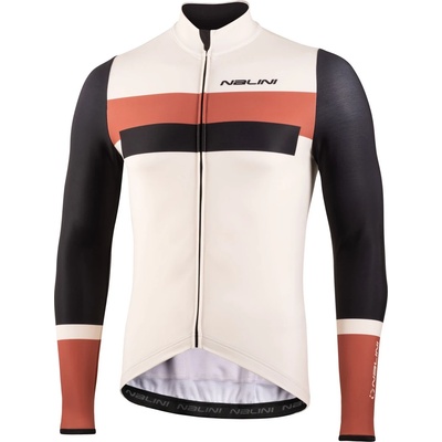 Nalini Мъжко термо яке за колоездене Nalini Stelvio L/S Jersey Cycling jacket - Grey / Gobi - размер M (051-1372-0311)