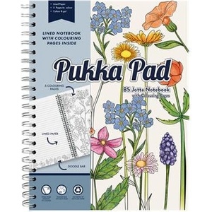 Pukka Pad Тетрадка със спирала, формат B5, с линии, с книжка за оцветяване, 100 листа, PUKKA PAD „Jotta Notebook, разноцветна 2142-CLR (2142-CLR)