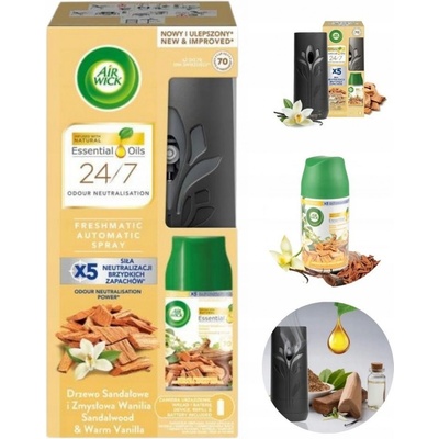 Air Wick FreshMatic Vanilka a Santalové dřevo strojek a náplň 250 ml