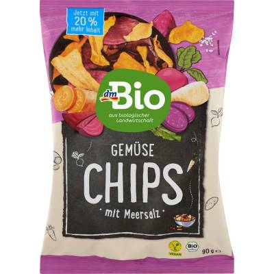 dmBio bio zeleninové lupínky s mořskou solí 75 g