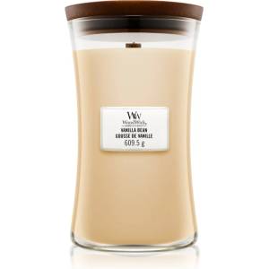 WoodWick Vanilla Bean ароматна свещ с дървен фитил 609.5 гр