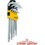 Topmaster Professional Шестограми торкс с отвор к-т 9бр средни cr-v tmp (390123)