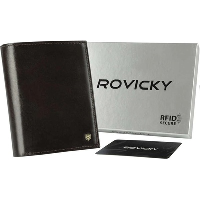 Rovicky peněženka N62 rvt rfid tmavě hnědá