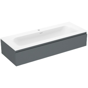 Mexen Rivel шкафче за баня 120 см с мивка Vela, 1 чекмедже, оребрено, графит (91A20-12023-1-BF66-W23M01)