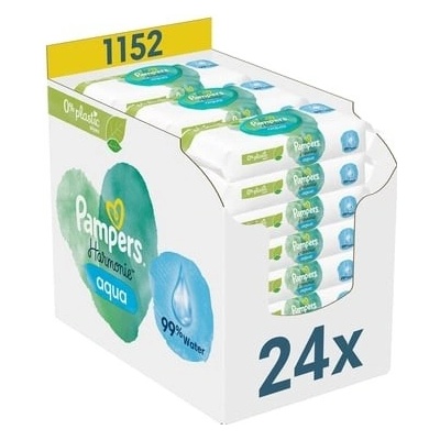 Pampers Vlhčené ubrousky Harmonie Aqua 24 x 48 ks – Zbozi.Blesk.cz