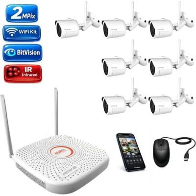 Amiko Wifi 7 kamerový set FullHD 2Mpix Tube 3201K7