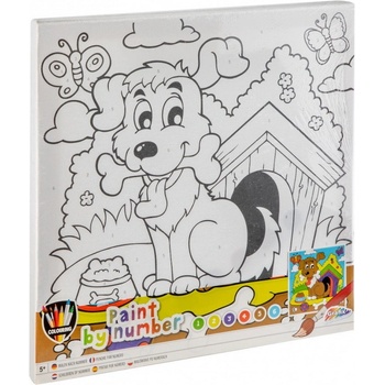 Grafix Maľovanie na plátno Pes 30 x 30 cm