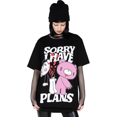 KILLSTAR тениска (унисекс) KILLSTAR x GLOOMY the Naughty Grizzly - I Have Plans - черно - KSRA010690