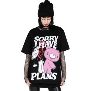 KILLSTAR тениска (унисекс) KILLSTAR x GLOOMY the Naughty Grizzly - I Have Plans - черно - KSRA010690