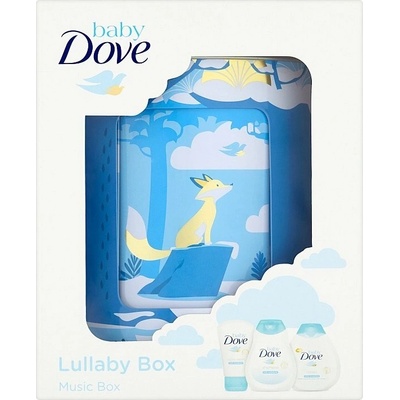 Dove baby Lullaby box hrací skříňka pro děti + krém 45 g + telové mlieko 200 ml + šampon 200 ml darčeková sada
