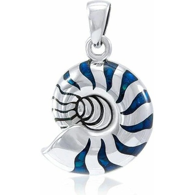 Fantasy Šperky AMMONITES paua mušle a stříbro nau12
