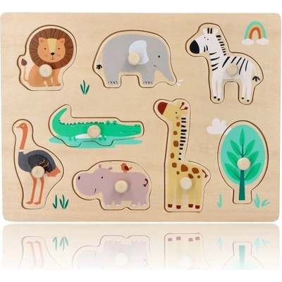 Adam Toys edukační vkládačka s úchyty Safari