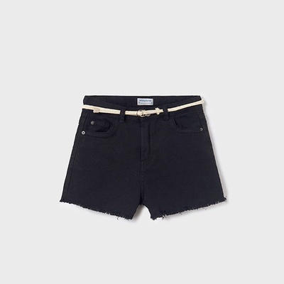 Mayoral Къси панталони за момиче с колан в черно Mayoral