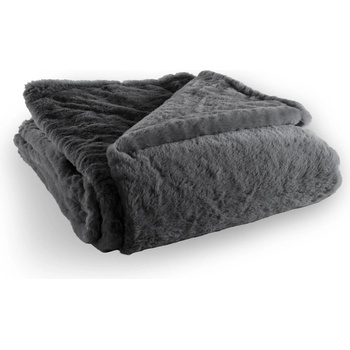 Tiseco Home Studio Сиво одеяло от изкуствена кожа 150x200 cm Ruby - Tiseco Home Studio (3611GREY)