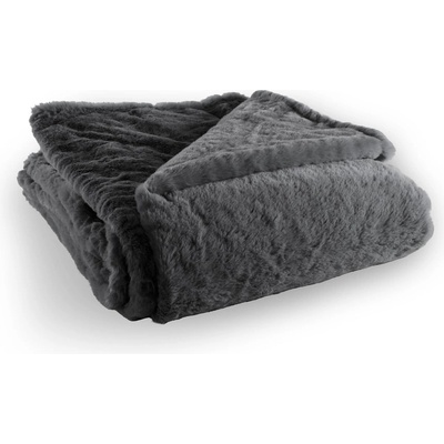 Tiseco Home Studio Сиво одеяло от изкуствена кожа 150x200 cm Ruby - Tiseco Home Studio (3611GREY)
