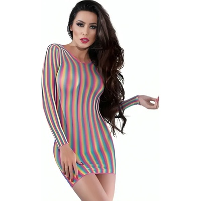 Секси къса рокля, многоцветна - CR 4334 Dress Multicolour S/M (D-239078)