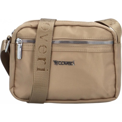 Trendy dámská koženková crossbody kabelka Dolffy světle hnědá
