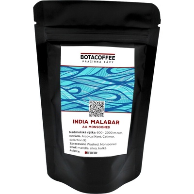 BotaCoffee India Malabar AA Monsooned zrnková 70 g