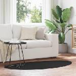 vidaXL Килим HUARTE Черно 80 x 150 cm Полиестер (4103698)