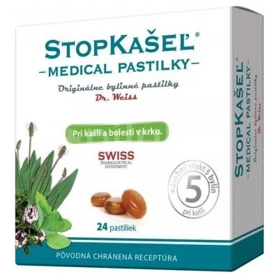 STOPKAŠEĽ MEDICAL pastilky Dr. Weiss 24 past.