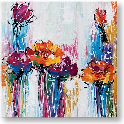 Maľovaný obraz na stenu ABSTRAKT 60x60 cm - 60×60 cm / Klasický 2 cm