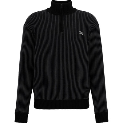 IRIEDAILY Мъжки пуловер Iriedaily La Flag Troyer Jumper - Black / Anthracite - размер S (017-4078-0111)