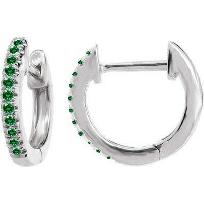 Eppi Kruhové náušnice so smaragdmi Carolin E46985
