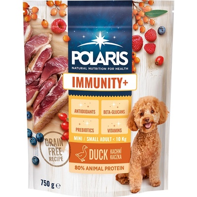 Polaris Grain Free pes Imunity Small & Mini kachní 750 g