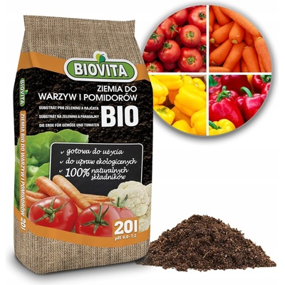 BIOVITA BIO Substrát na zeleninu a paradajky 20 l
