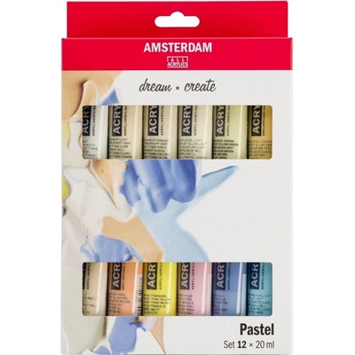 Royal Talens Sada akrylů Amsterdam Pastelové odstíny 12x20ml