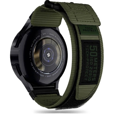 Tech-Protect Scout Pro Watch Strap 20mm - изключително здрава текстилна каишка за Samsung Galaxy Watch, Huawei Watch, Xiaomi, Garmin и други часовници с 20мм захват (зелен)