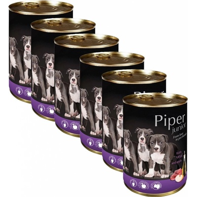 Piper Junior teľacie a jablko 6 x 400 g
