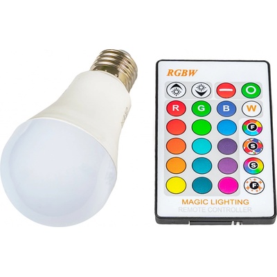 T-LED LED žárovka RGBW E27 5W 360° RGB + Studená bílá