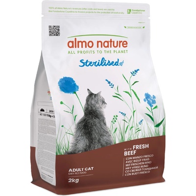 Almo Nature Functional Sterilised Cat hovädzie a ryža 2 x 2 kg