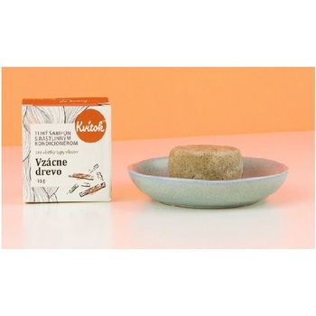 Kvitok Vzácne drevo tuhý šampón 25 g