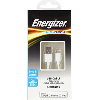 Energizer Кабел Energizer - USB/Lightning, 2 m, бял (C11UBLIKWH4)