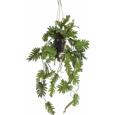 Umelá Philodendron v závesnom kvetináči, 115cm