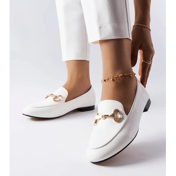 Gemre White loafers with a buckle Philip černá bílá
