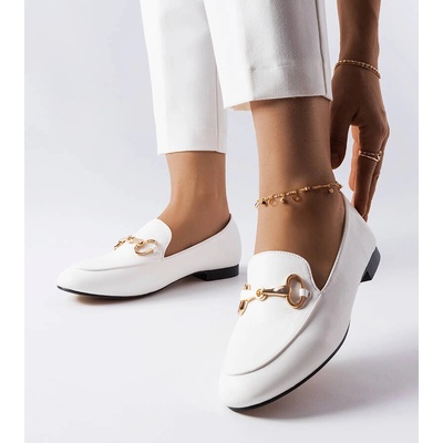 Gemre White loafers with a buckle Philip černá bílá