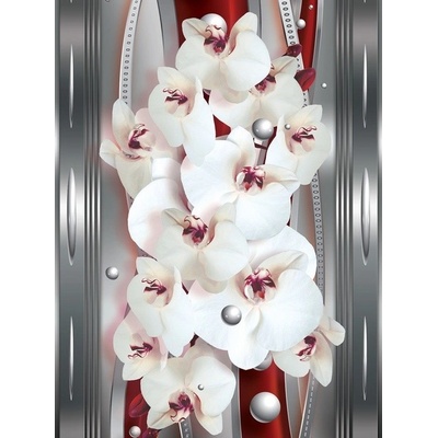 Preinterier Fototapeta panel - PL0202 - Fialovo ružové kvety vlies - 206cm x 275cm