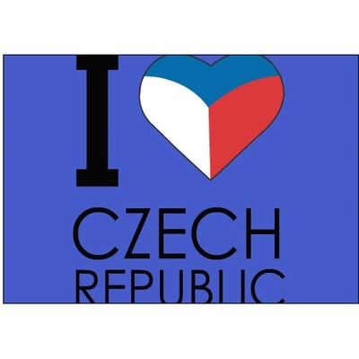 Plakát typ A4-A0 I love Czech republic
