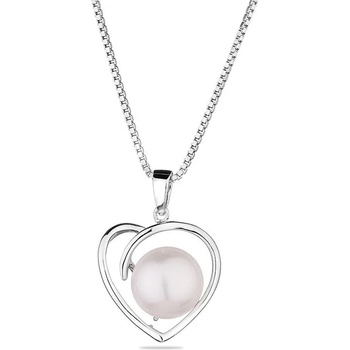 Image 1 of Swan Сребърно колие със сладководна бяла перла CAA053 Swan